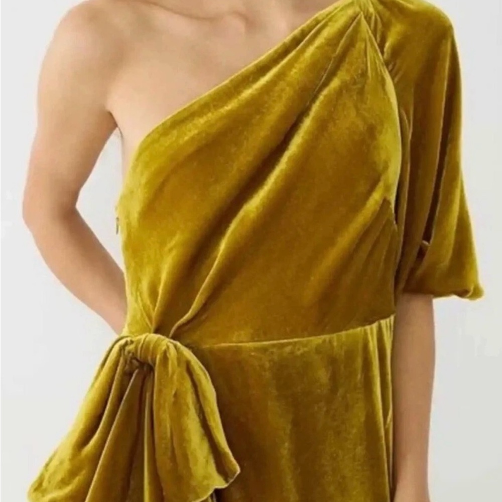 Gold Velvet Dress 12 NWT - Picture 3 of 10